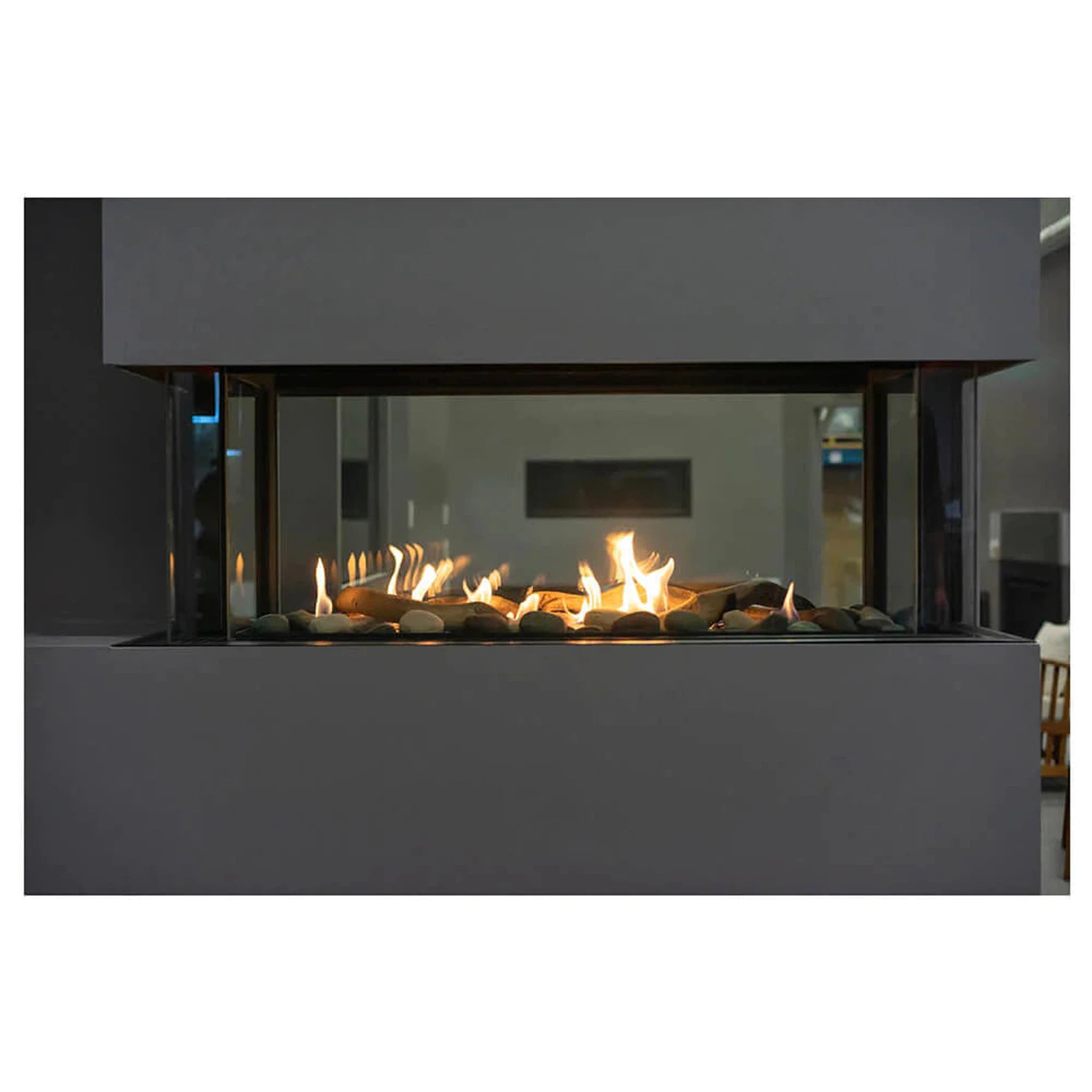 Sierra Flame Lyon - 48" 4 Sided See Trough Fireplace