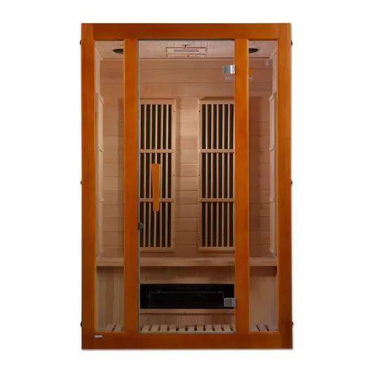 Golden Designs Maxxus Aspen Dual Tech 2 person Low EMF FAR Infrared Sauna (Canadian Hemlock)