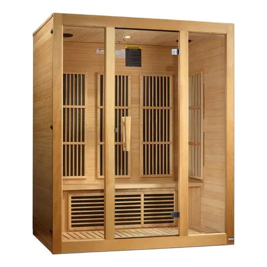 Golden Designs Maxxus "Bellevue" 3-person Low EMF FAR Infrared Sauna (Canadian Hemlock)