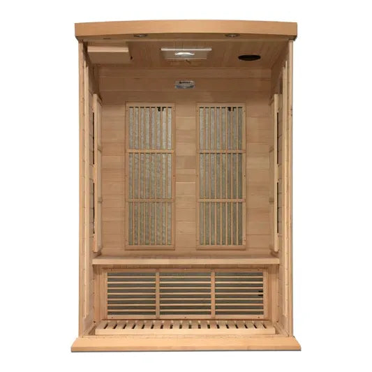 Golden Designs Maxxus 2-Person Near Zero EMF (Under 2MG) FAR Infrared Sauna (Canadian Hemlock)