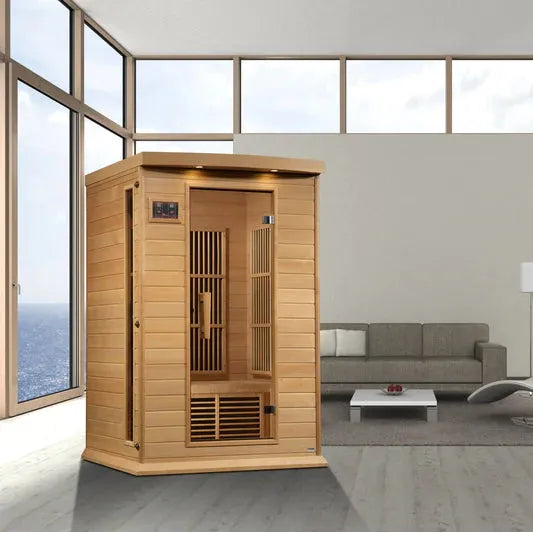 Golden Designs Maxxus 2-Person Near Zero EMF (Under 2MG) FAR Infrared Sauna (Canadian Hemlock)