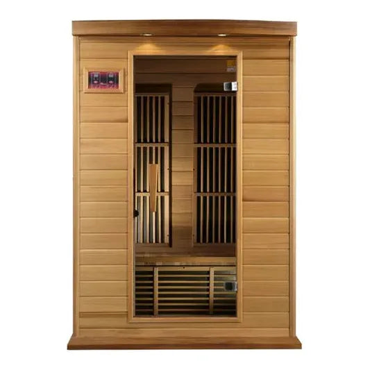 Golden Designs Sauna Maxxus 2-Person, Low EMF (Under 8MG) FAR Infrared Sauna (Canadian Hemlock)