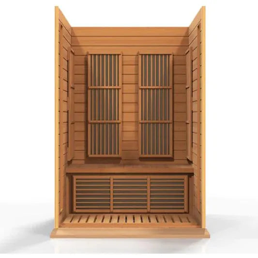 Golden Designs Sauna Maxxus 2-Person, Low EMF (Under 8MG) FAR Infrared Sauna (Canadian Hemlock)