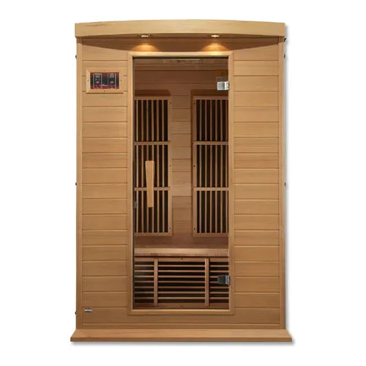 Golden Designs Sauna Maxxus 2-Person, Low EMF (Under 8MG) FAR Infrared Sauna (Canadian Hemlock)