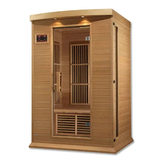 Golden Designs Sauna Maxxus 2-Person, Low EMF (Under 8MG) FAR Infrared Sauna (Canadian Hemlock)