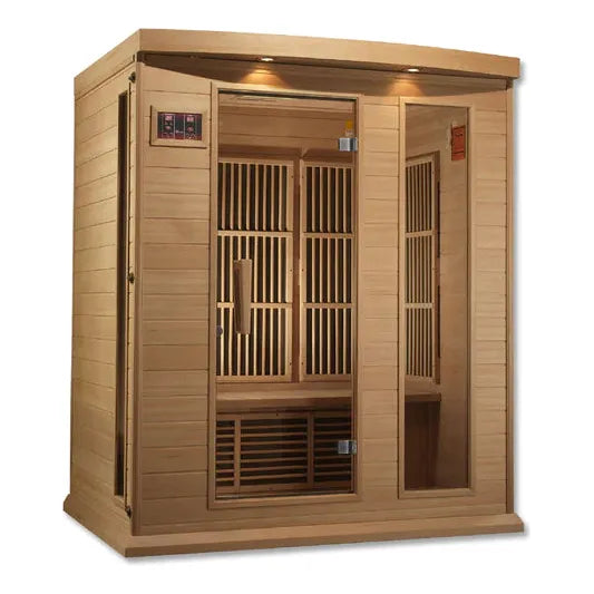 Golden Designs Maxxus 3-Person Near Zero EMF (Under 2MG) FAR Infrared Sauna (Canadian Hemlock)