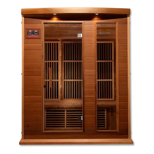 Golden Designs Maxxus 3-persons Low EMF FAR Infrared Sauna (Canadian Red Cedar)