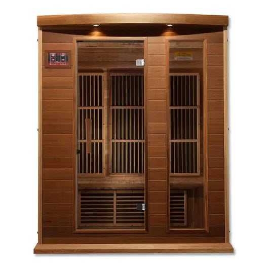 Golden Designs Maxxus 3-Person Near Zero EMF (Under 2MG) FAR Infrared Sauna (Canadian Red Cedar)