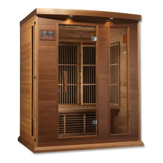 Golden Designs Maxxus 3-Person Near Zero EMF (Under 2MG) FAR Infrared Sauna (Canadian Red Cedar)