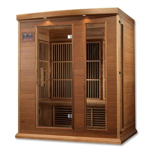 Golden Designs Maxxus 3-Person Near Zero EMF (Under 2MG) FAR Infrared Sauna (Canadian Red Cedar)