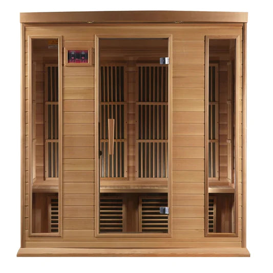 Golden Designs Maxxus 4-Person Low EMF (Under 8MG) FAR Infrared Sauna (Canadian Red Cedar)