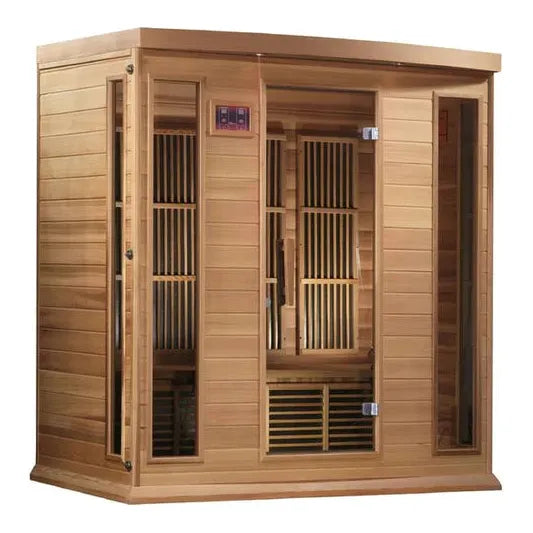 Golden Designs Maxxus "Montilemar Edition" 4-Person Corner Near Zero EMF (Under 2MG) FAR Infrared Sauna (Canadian Red Cedar)