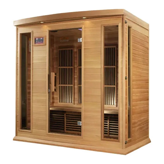 Golden Designs Maxxus 4-Person Low EMF (Under 8MG) FAR Infrared Sauna (Canadian Red Cedar)