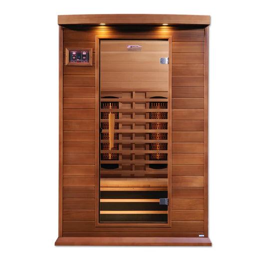 Golden Designs Maxxus 2-Person Full Spectrum Near Zero EMF (Under 2MG) FAR Infrared Sauna (Canadian Red Cedar)