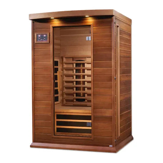 Golden Designs Maxxus 2-Person Full Spectrum Near Zero EMF (Under 2MG) FAR Infrared Sauna (Canadian Red Cedar)