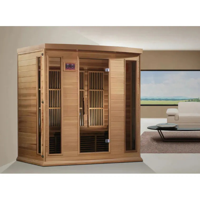 Golden Designs Maxxus 4-Person Low EMF (Under 8MG) FAR Infrared Sauna (Canadian Red Cedar)