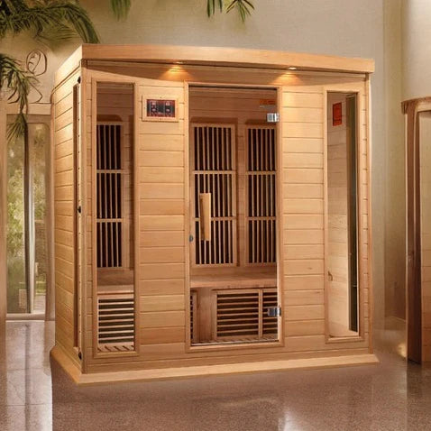 Golden Designs Sauna Maxxus 4-person Low EMF FAR Infrared Sauna (Canadian Hemlock)