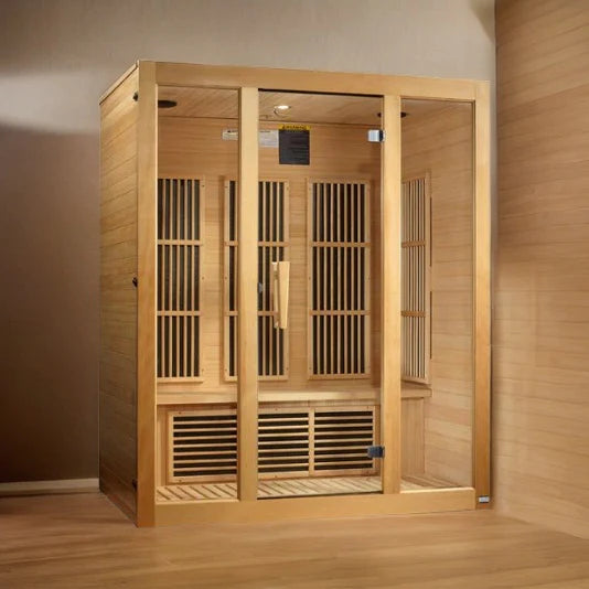 Golden Designs Maxxus "Bellevue" 3-person Low EMF FAR Infrared Sauna (Canadian Hemlock)