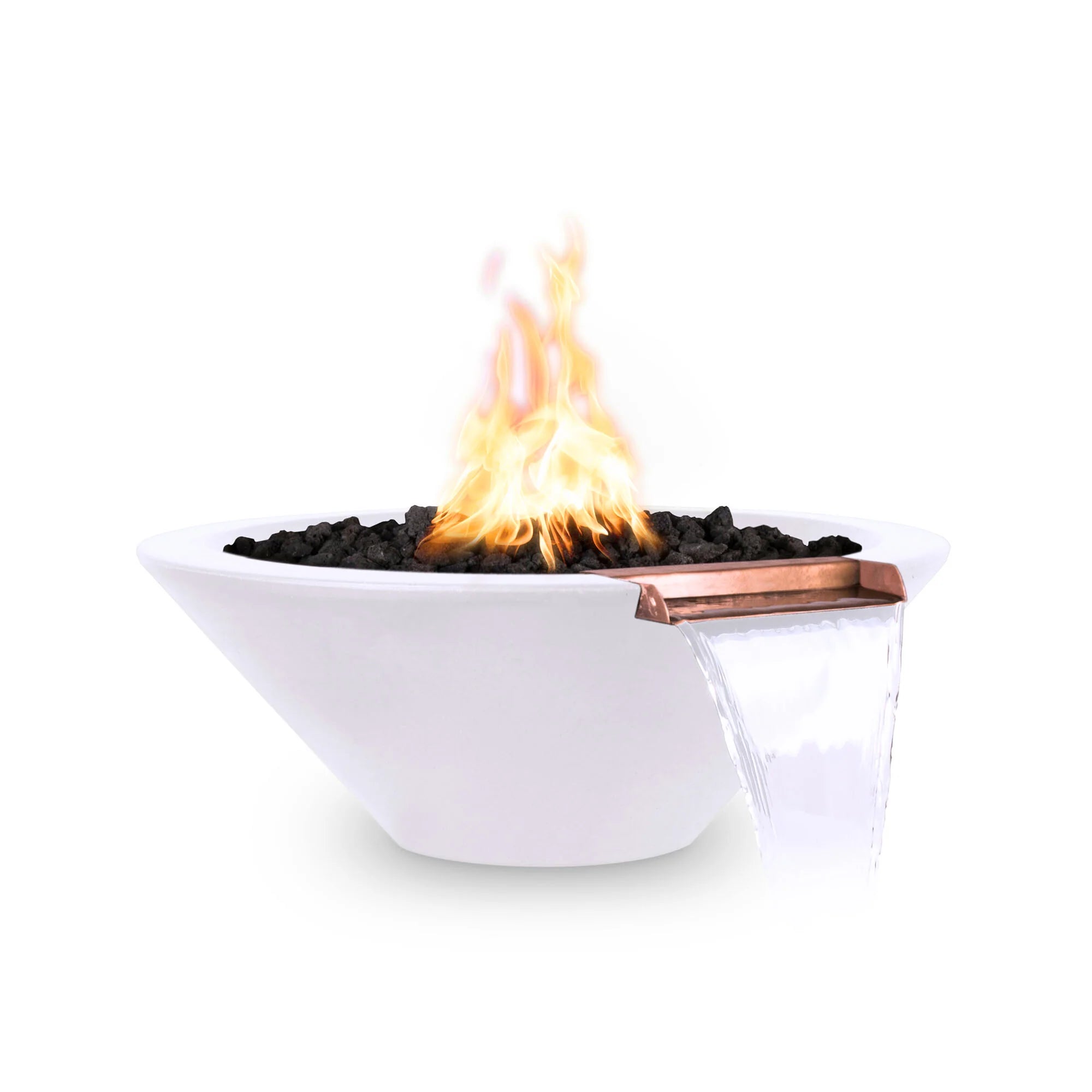 The Outdoor Plus 24" Cazo GFRC Concrete Round Fire and Water Bowl