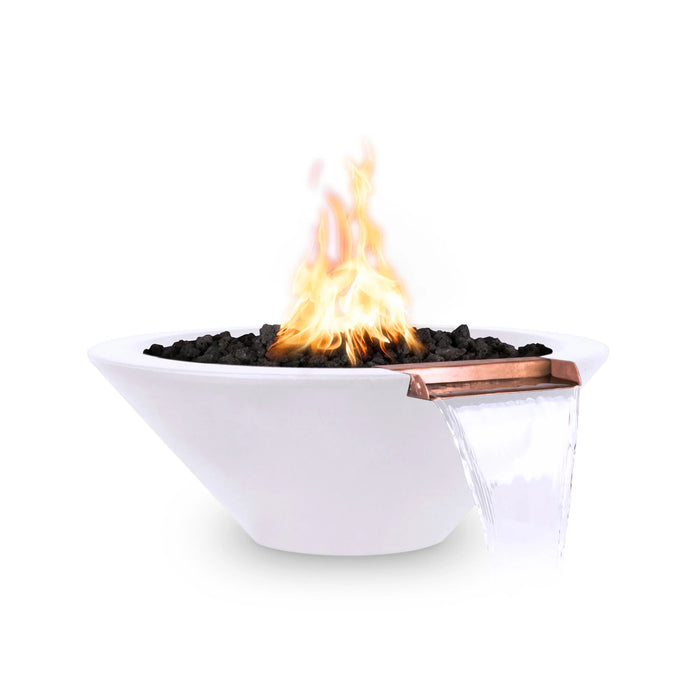 The Outdoor Plus 24" Cazo GFRC Concrete Round Fire and Water Bowl