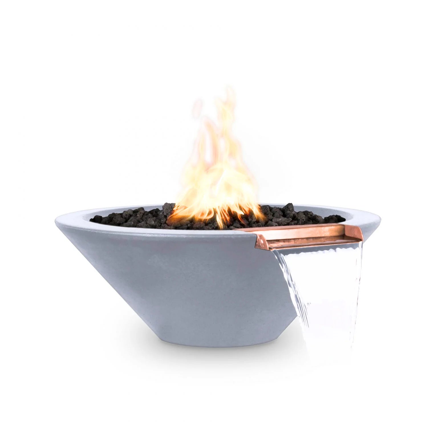 The Outdoor Plus 24" Cazo GFRC Concrete Round Fire and Water Bowl