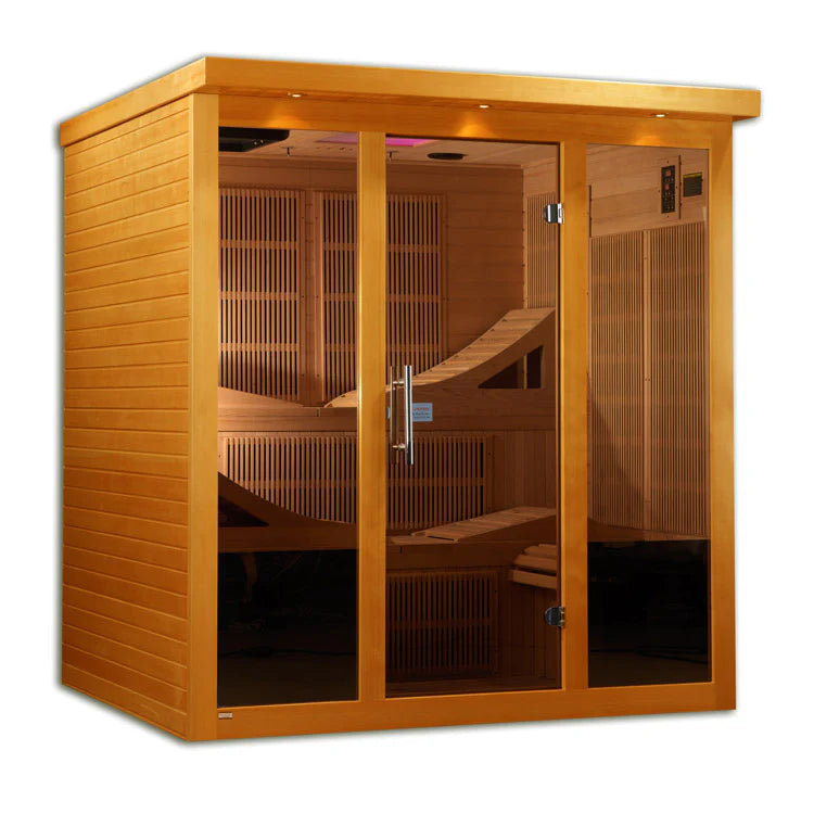 Dynamic Monaco 6-person Ultra Low EMF (Under 3MG) FAR Infrared Sauna (Canadian Hemlock)