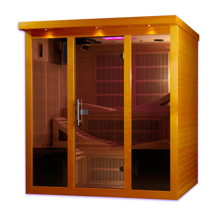 Dynamic Monaco 6-person Ultra Low EMF (Under 3MG) FAR Infrared Sauna (Canadian Hemlock)