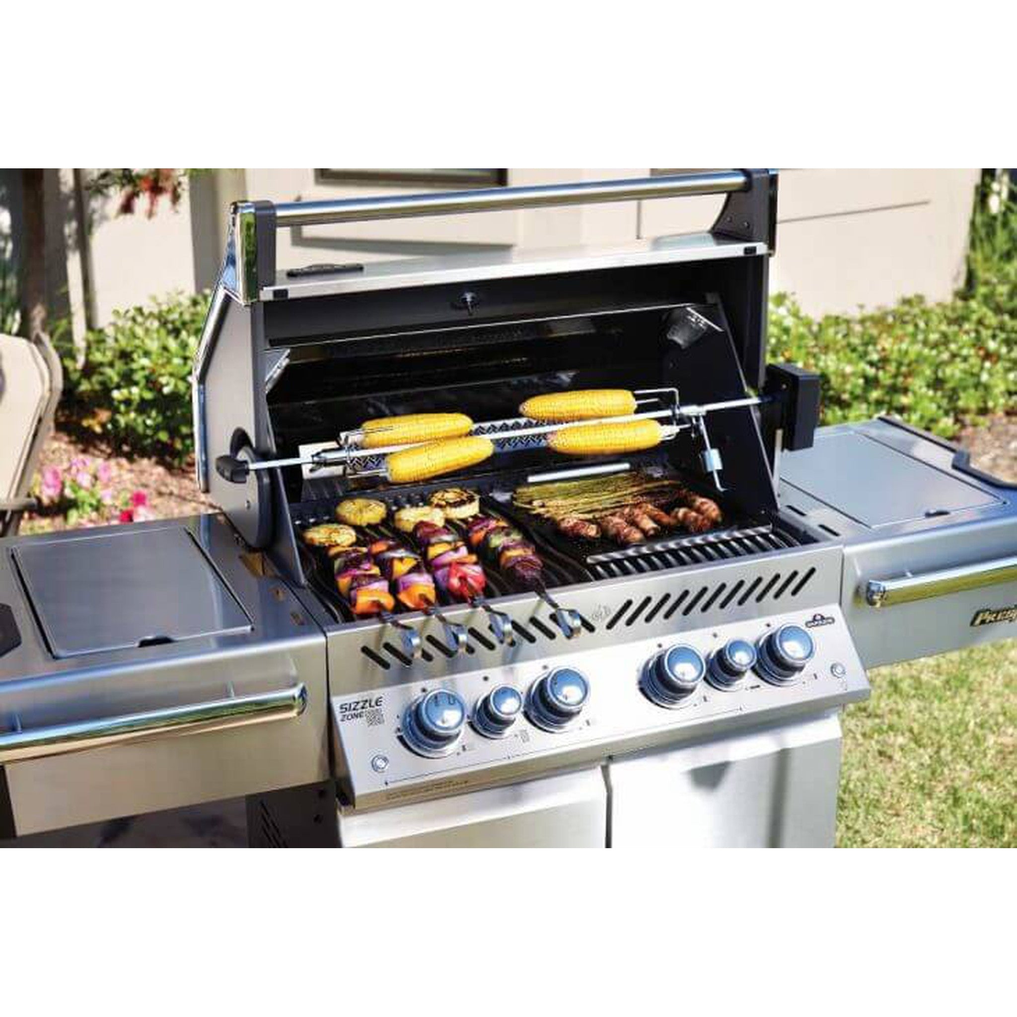 Napoleon Prestige PRO 500 Freestanding Grill with Infrared Rear and Side Burners and Rotisserie Kit