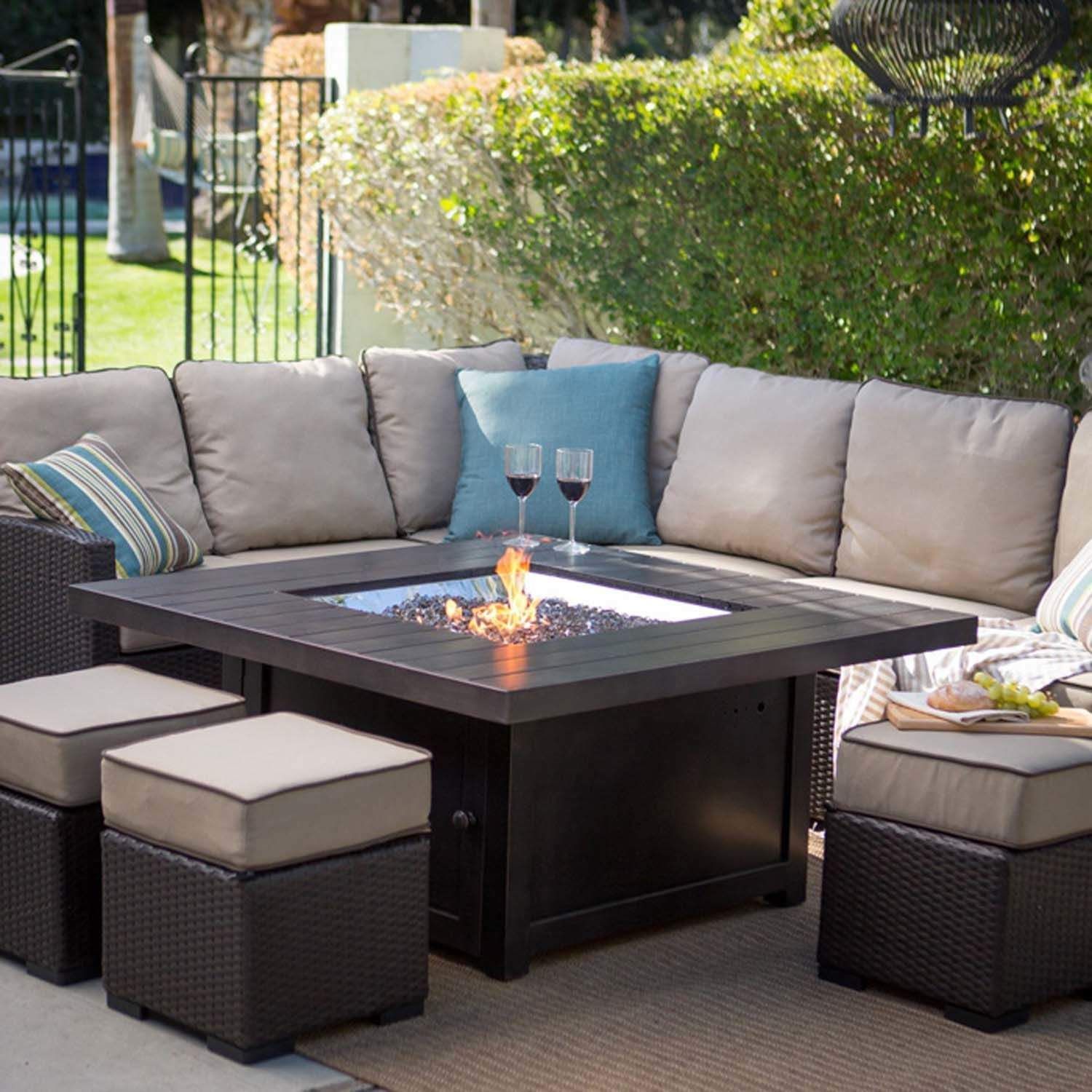 Napoleon St. Tropez Square Propane Patioflame Fire Pit Table