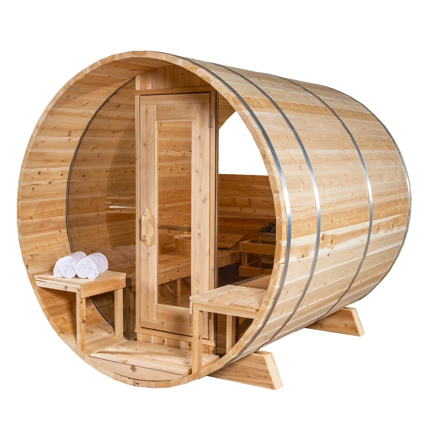 Dundalk Leisurecraft Canadian Timber 6 Person Tranquility MP Barrel Sauna | CTC2345MP