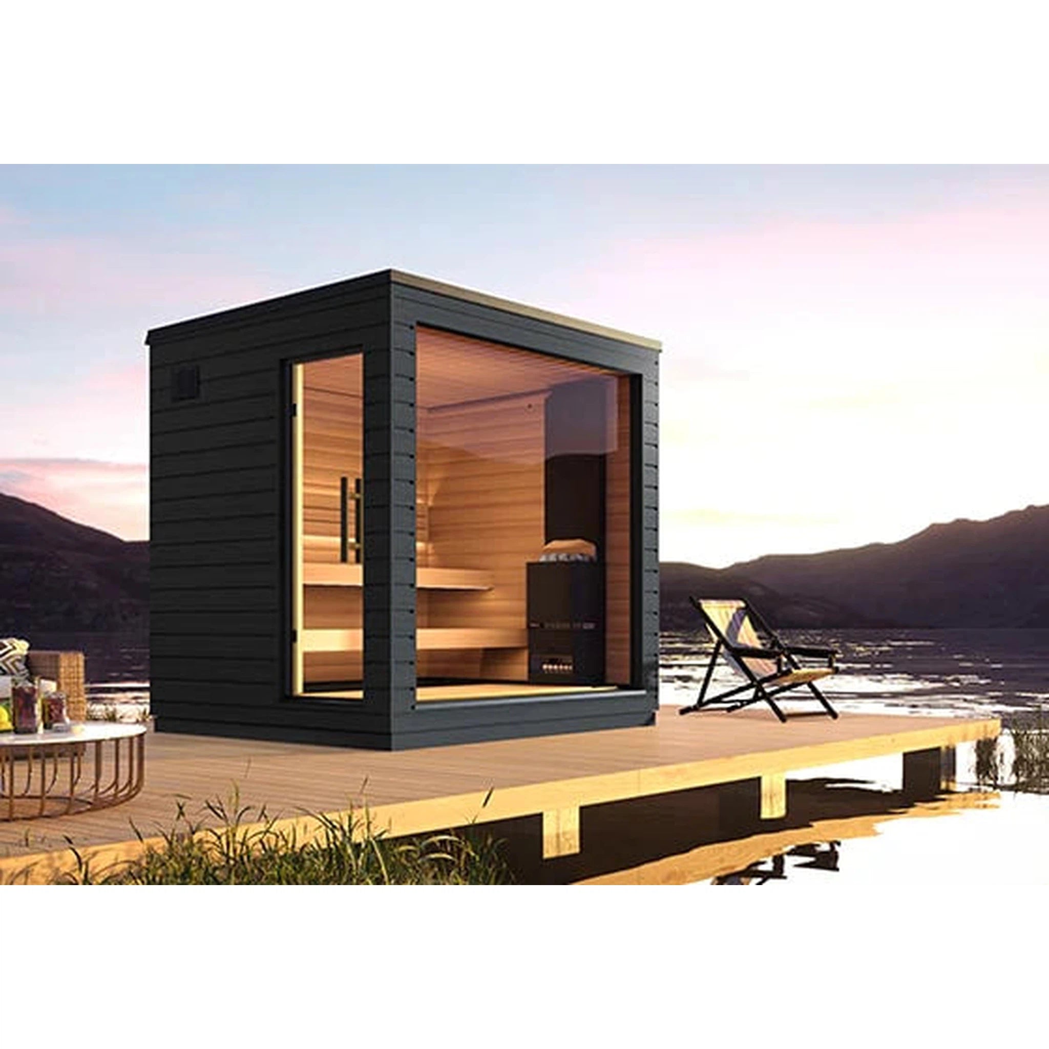 SaunaLife Model Outdoor Home Sauna G6 | Garden Series