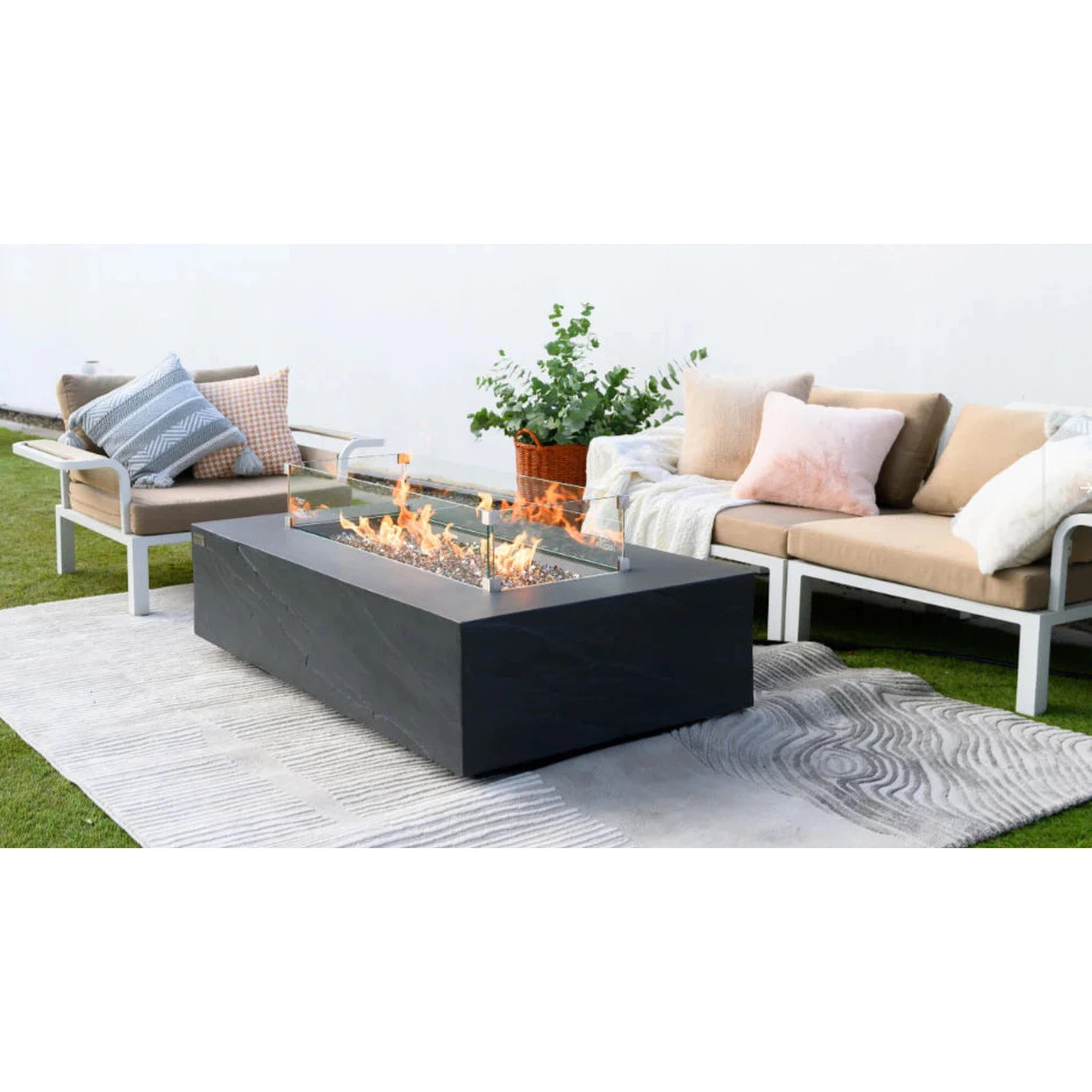 Elementi Plus CAPE TOWN Fire Table-Slate Black