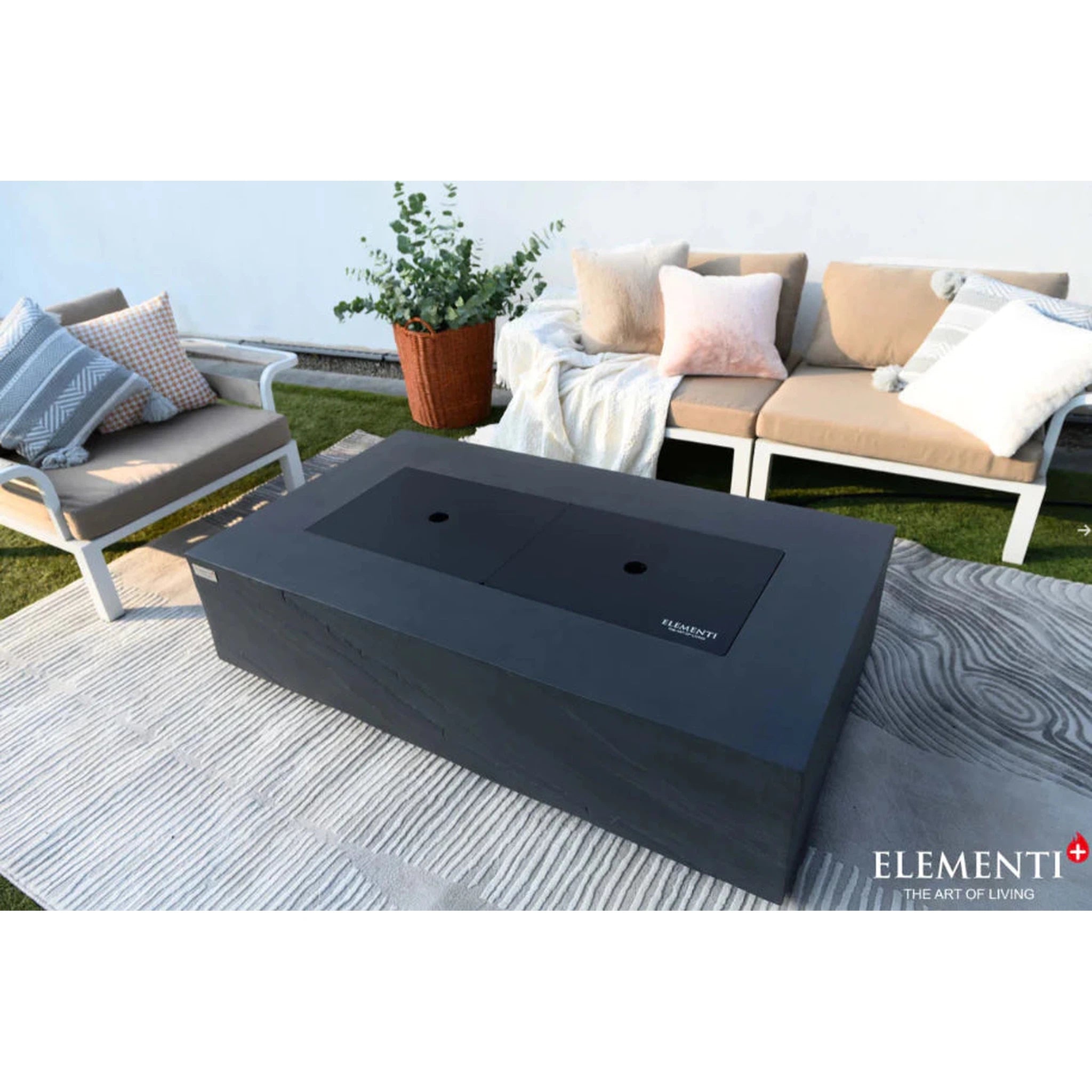 Elementi Plus CAPE TOWN Fire Table-Slate Black