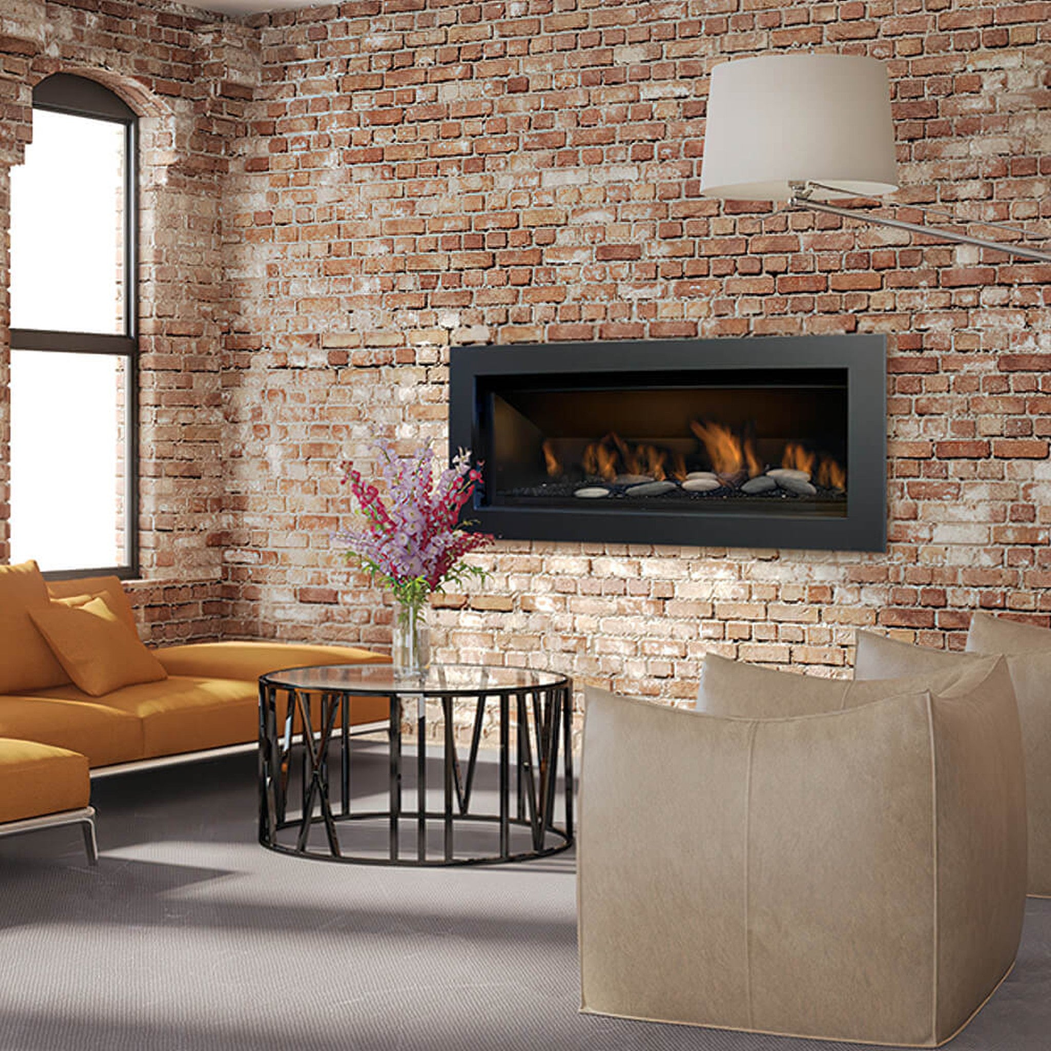 Sierra Flame Stanford Deluxe - 55" Direct Vent Linear Fireplace