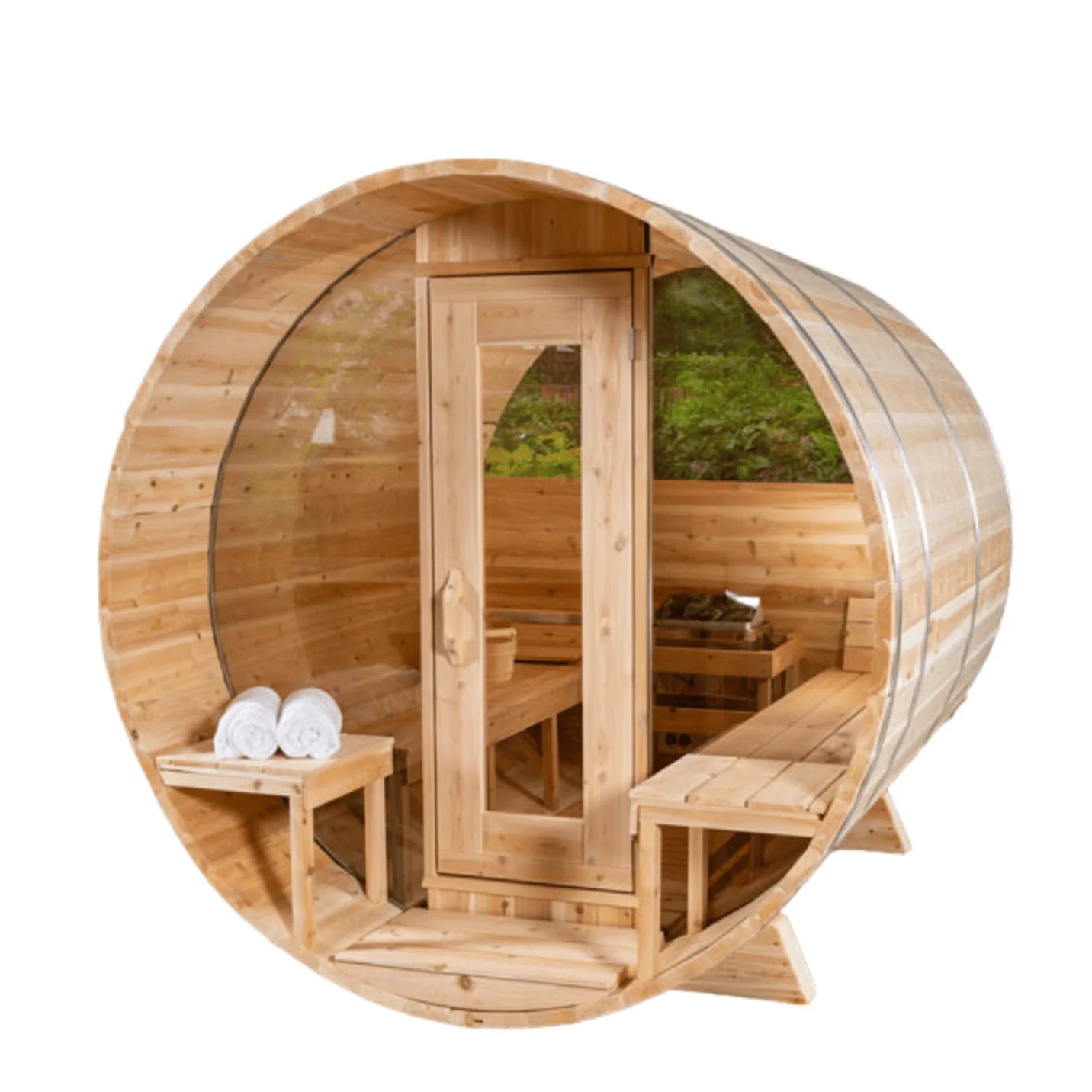 Dundalk Leisurecraft Canadian Timber 4 Person Serenity MP Barrel Sauna | CTC2245MP