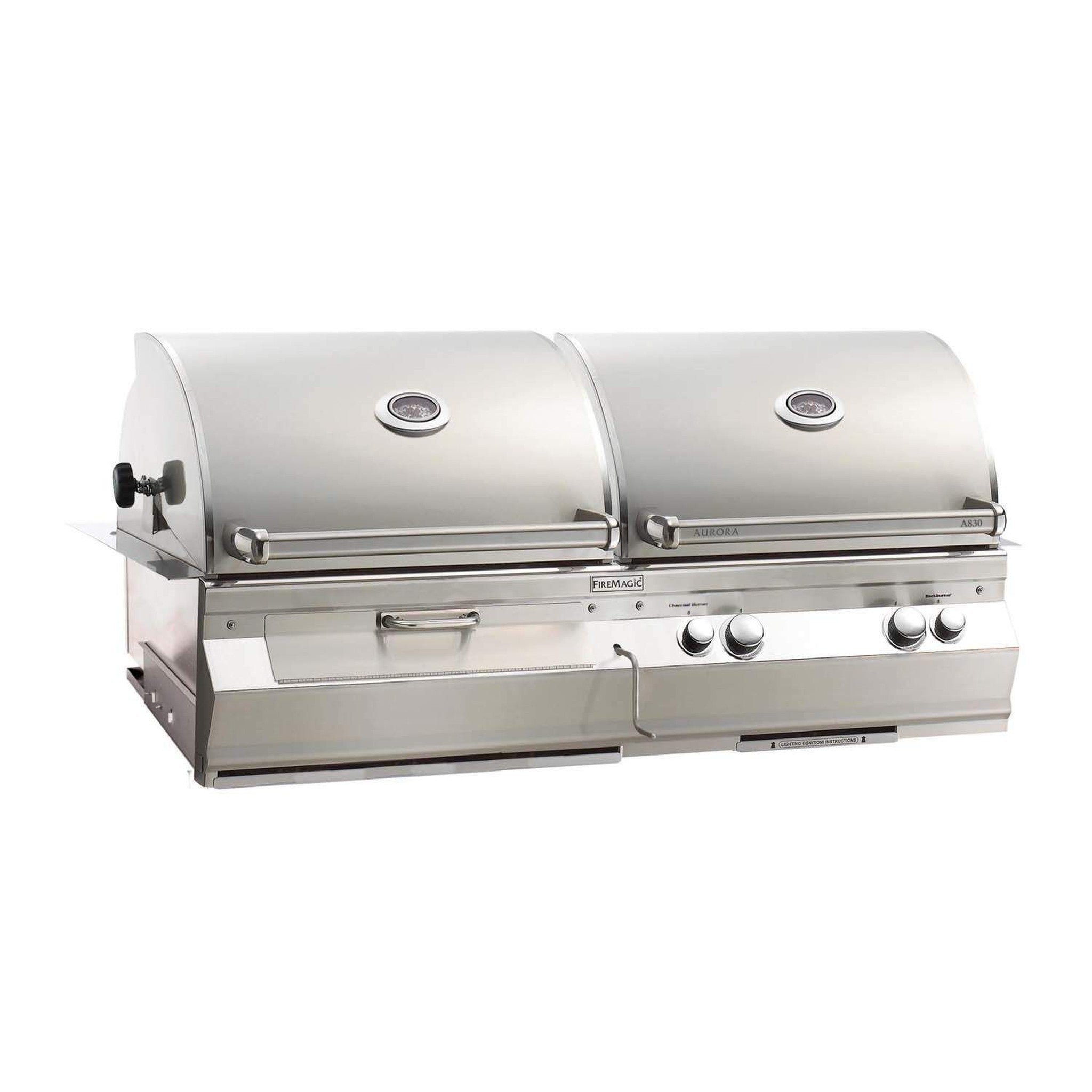 Fire Magic A830i Aurora Built-In Gas & Charcoal Combination Grill