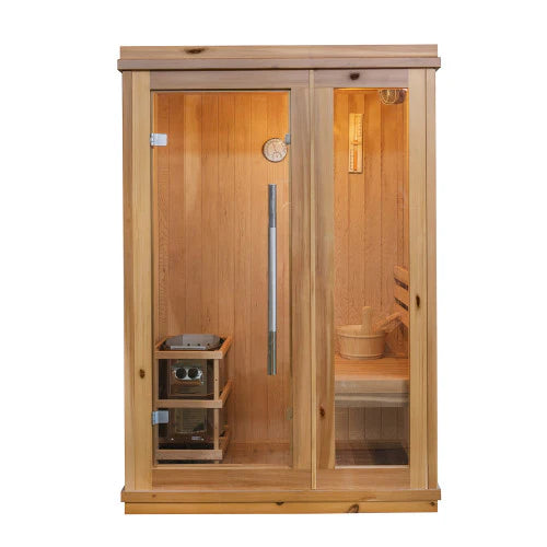 Sunray Aston 1-2 Person Indoor Traditional Sauna w/ 4.5kW Harvia Heater