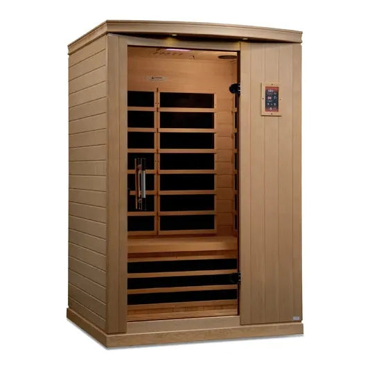 Golden Designs Dynamic "Venice Elite" 2-person Ultra Low EMF FAR Infrared Sauna w/ Hemlock