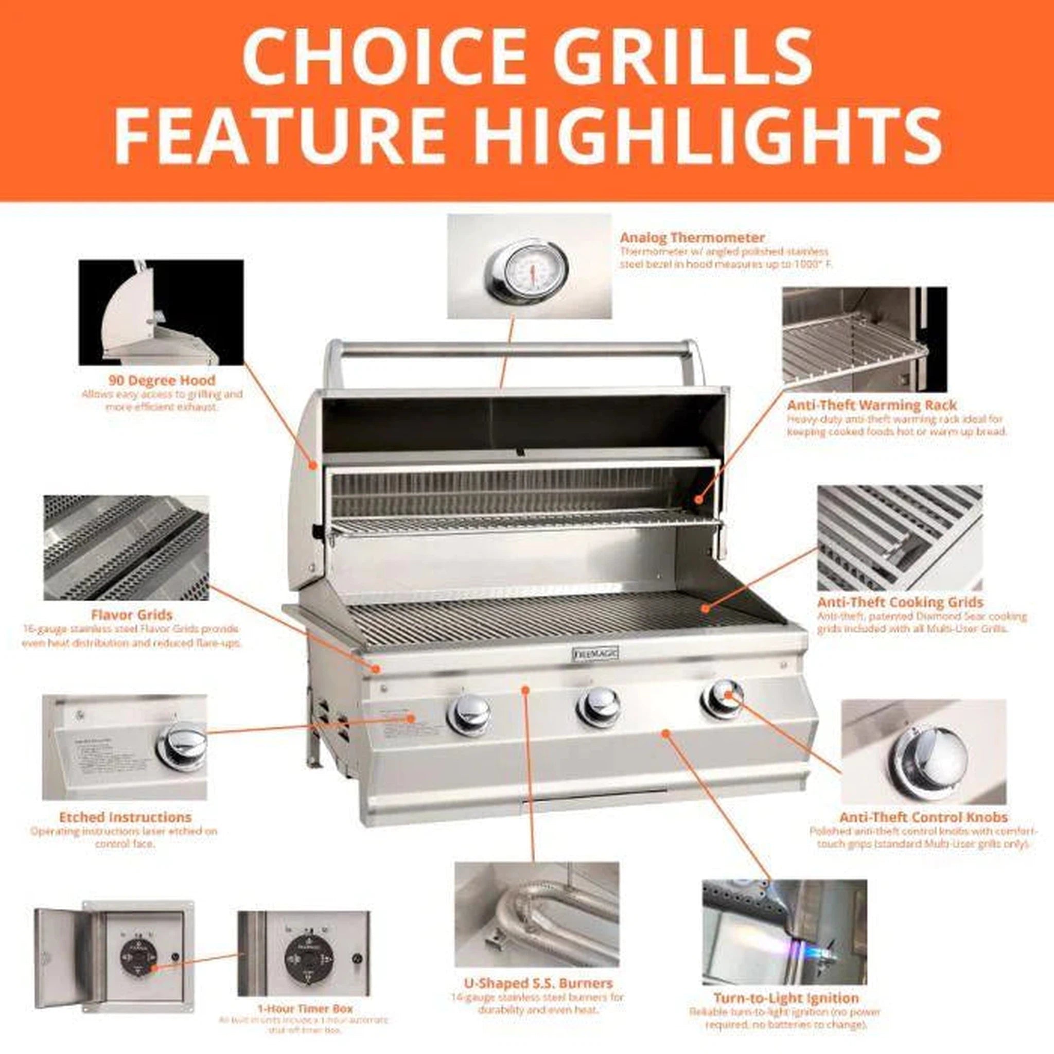 Fire Magic Choice Multi-User CM430i 24-Inch Built-In Gas Grill