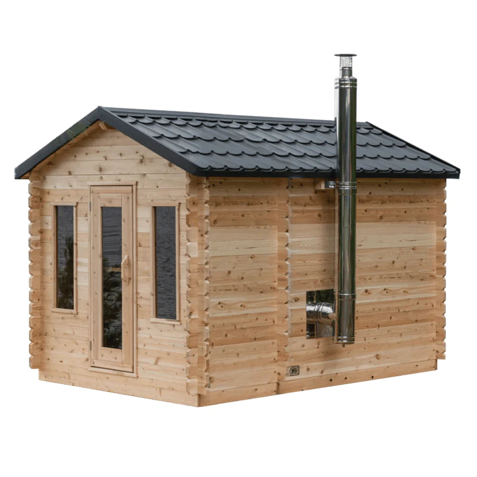 Dundalk Leisurecraft Canadian Timber 6 Person Georgian Cabin Sauna with Changeroom | CTC88CW