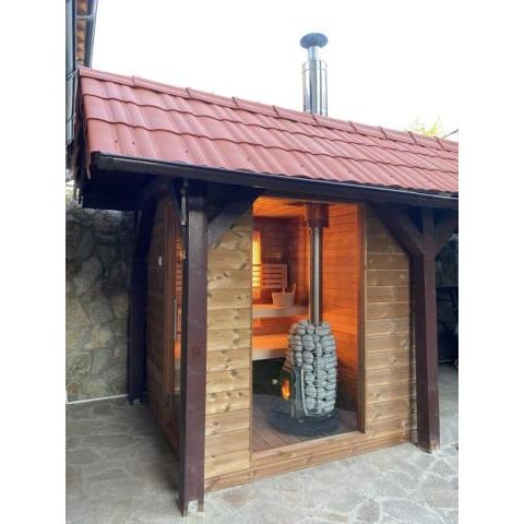 HUUM Thru-Ceiling Sauna Wood Stove Chimney Set