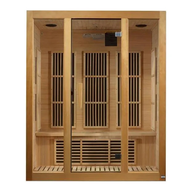 Maxxus Bellevue 3-Person Near Zero EMF (Under 2MG) FAR Infrared Sauna (Canadian Hemlock)