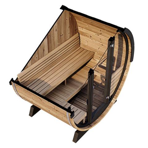 SaunaLife 4 Person 5.25' Long Barrel Sauna | Ergo Model EE6G