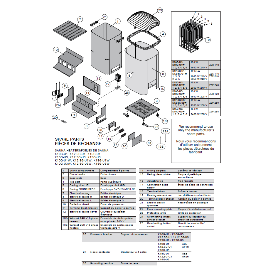 Harvia ZSL-940 CONTACTOR 4 POLE