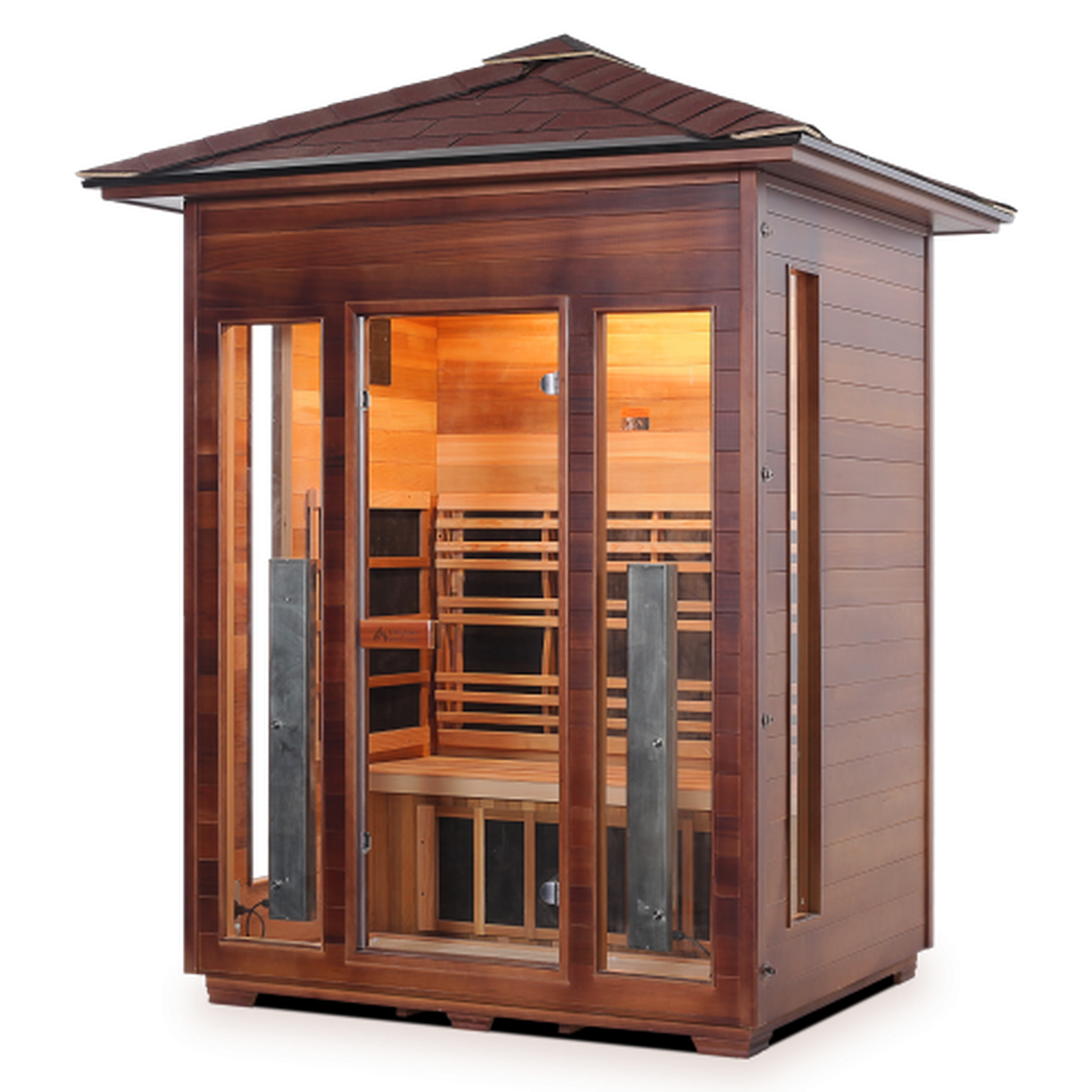 Enlighten Rustic Full Spectrum Infrared Sauna - 3 Person Sauna