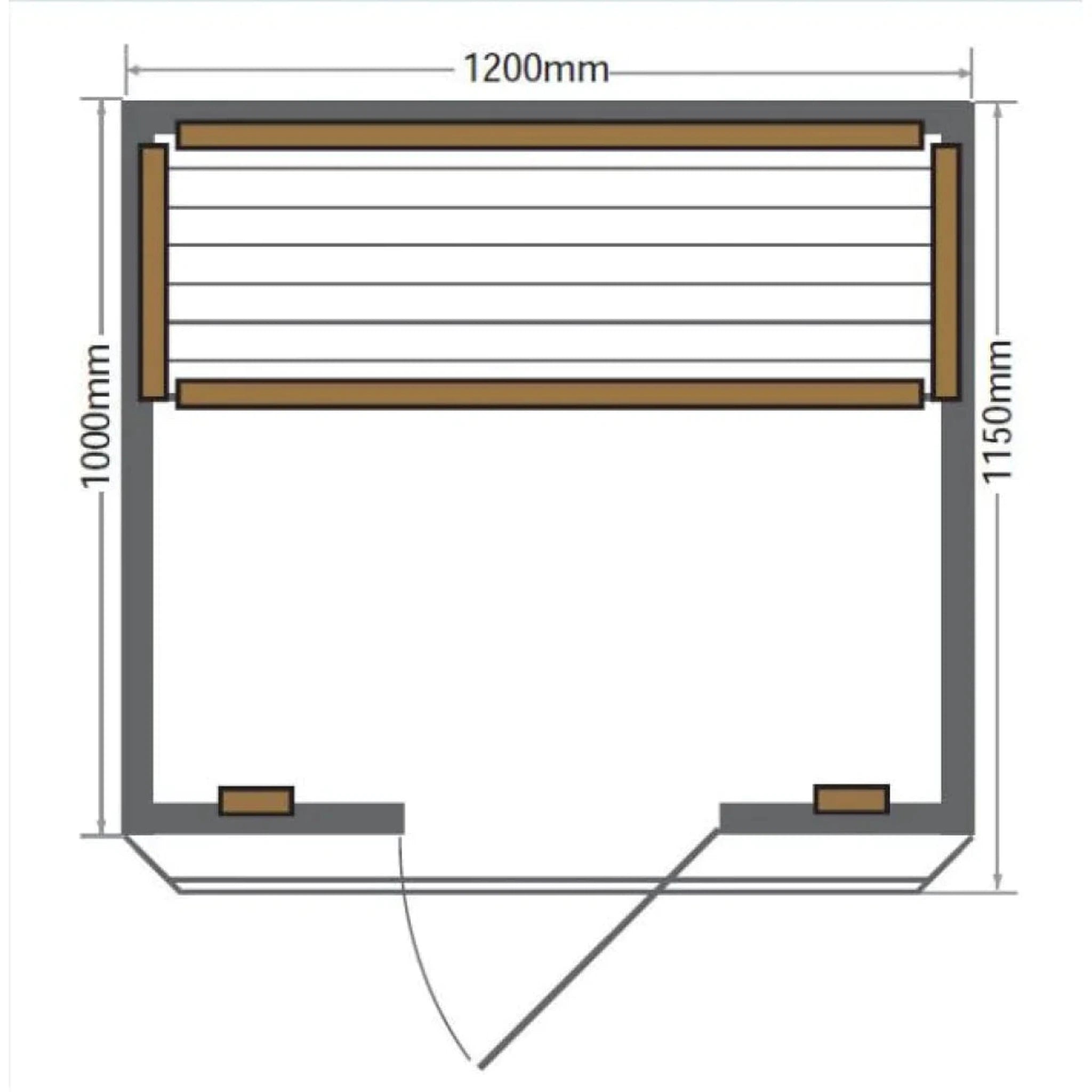 Sunray Evansport | 2 Person Hemlock Sauna | HL200K2