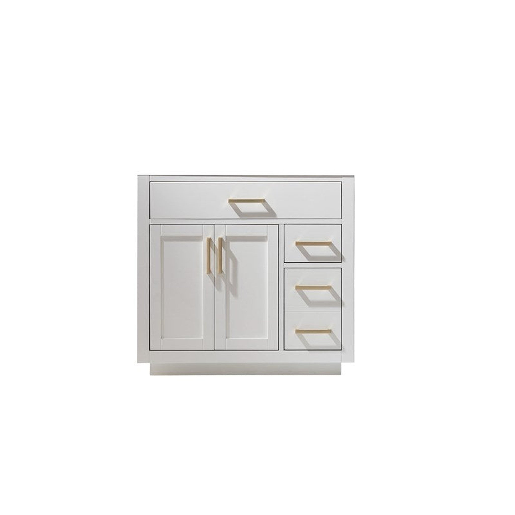 Ivy 36" Single Bathroom Vanity Cabinet Only in White without Countertop and Mirror