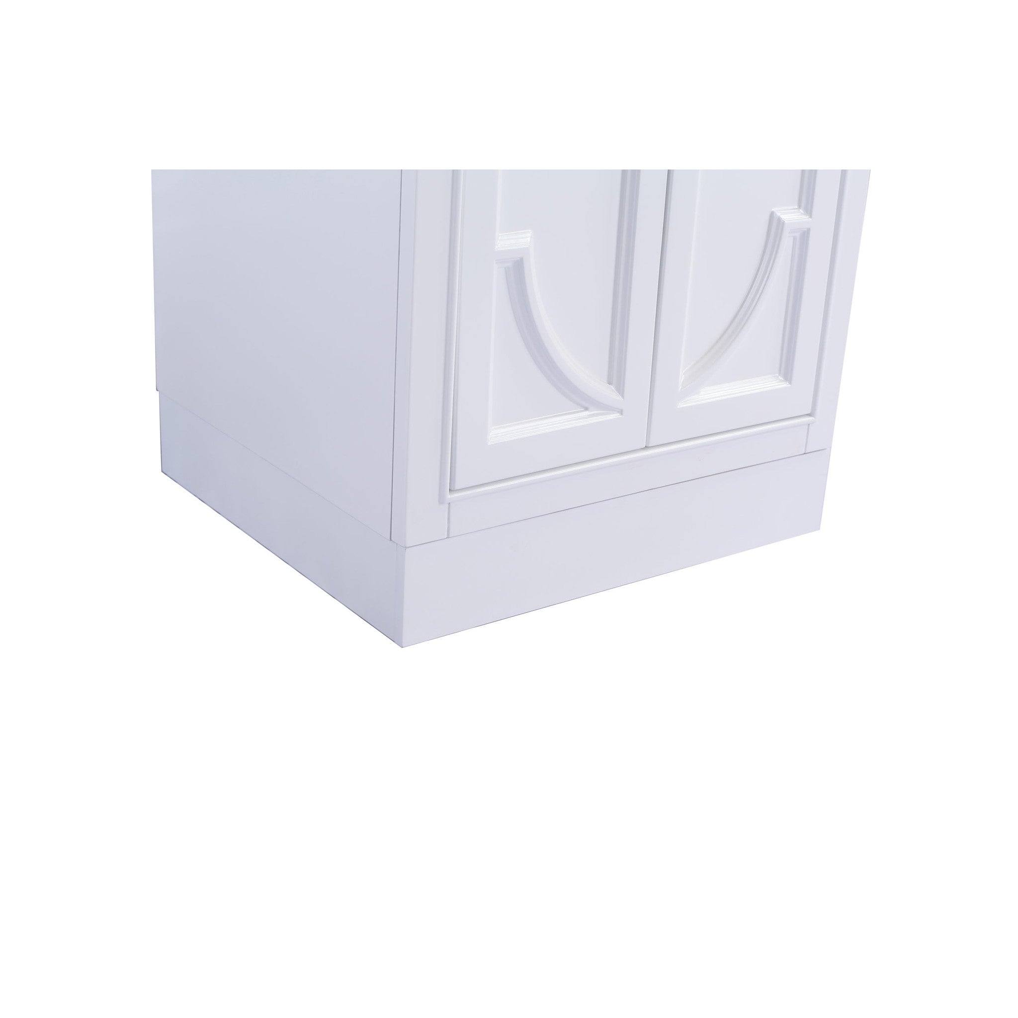 Odyssey 24" White Bathroom Vanity with Matte Black VIVA Stone Solid Surface Countertop