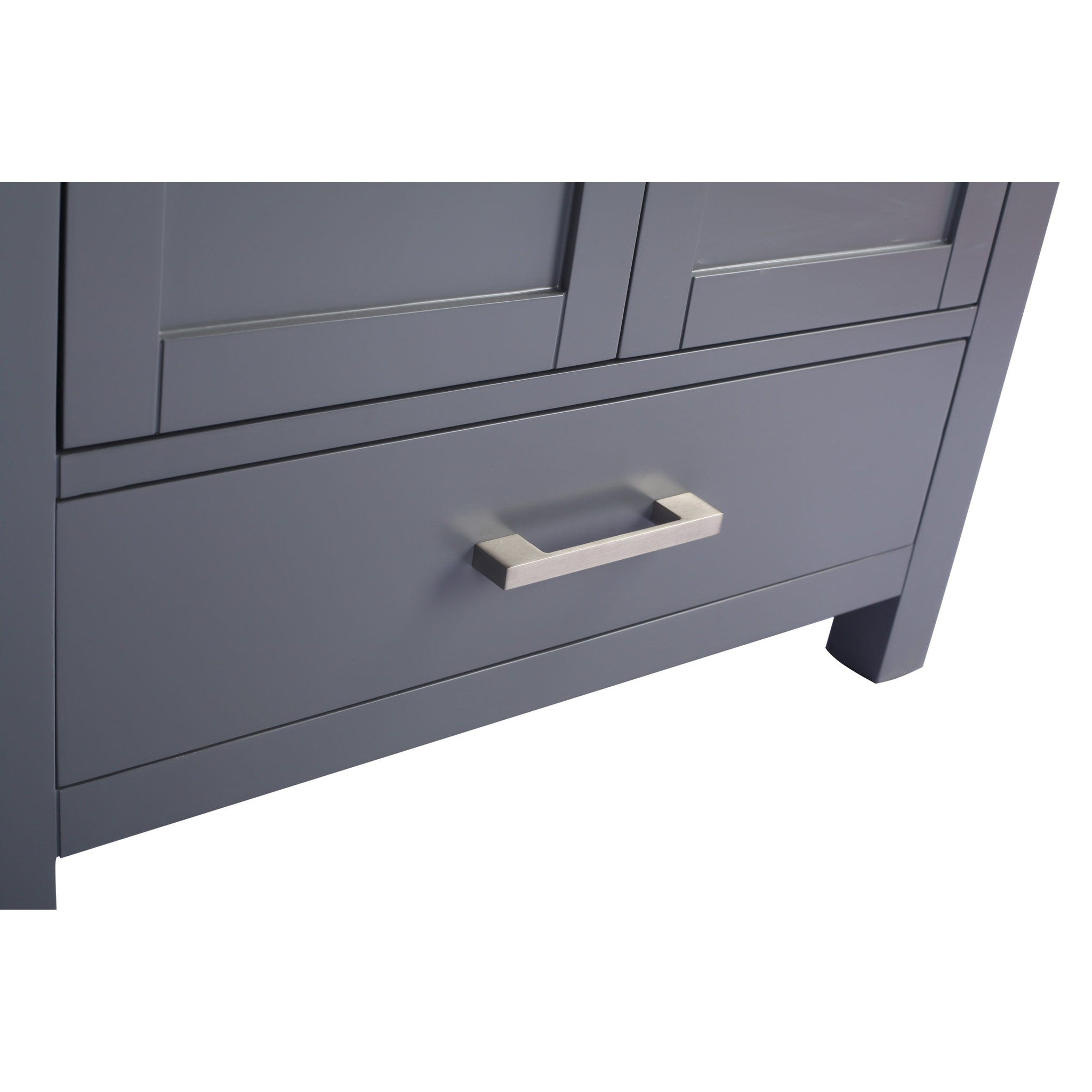 Wilson 30" Grey Bathroom Vanity with Matte White VIVA Stone Solid Surface Countertop