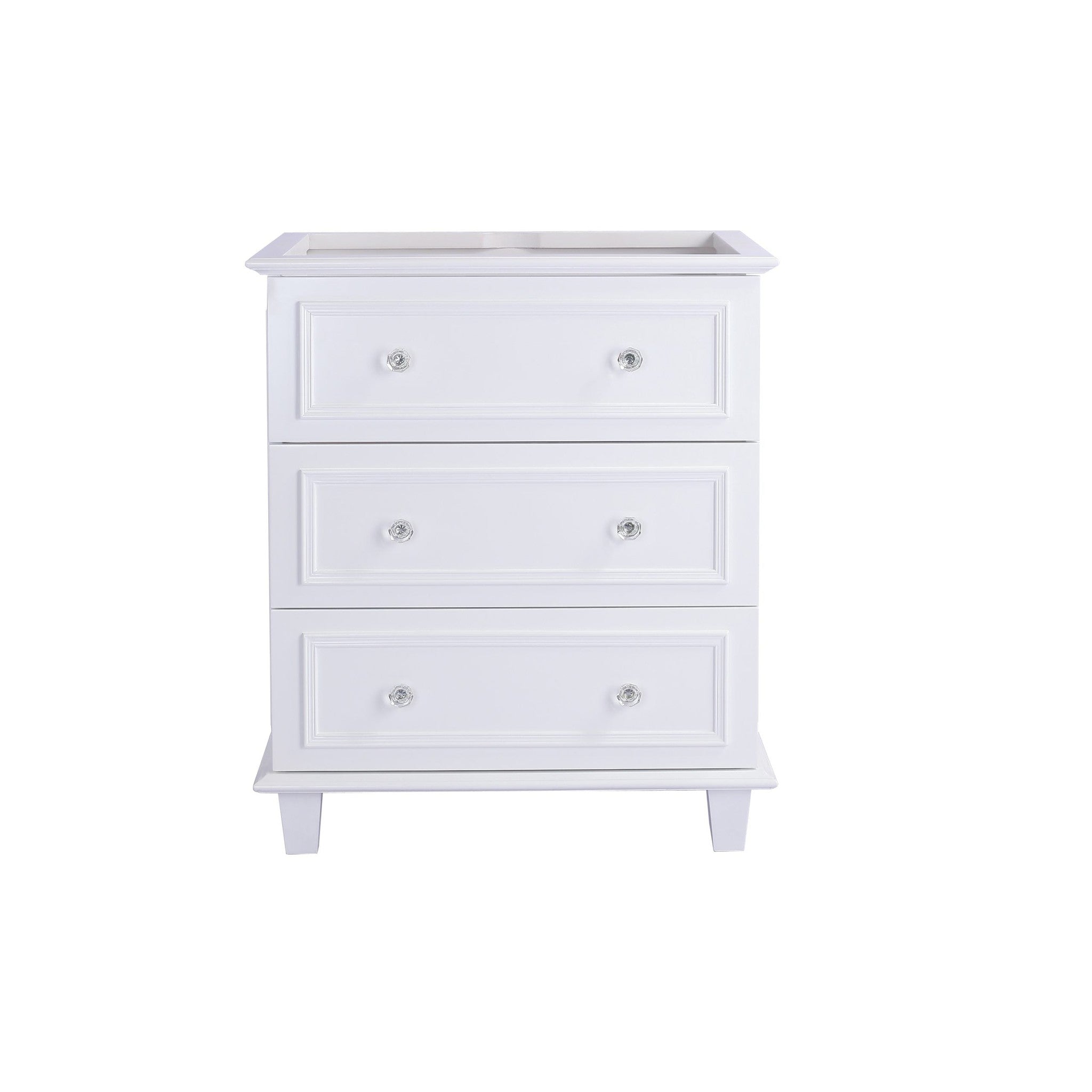 Luna 30" White Bathroom Vanity Cabinet